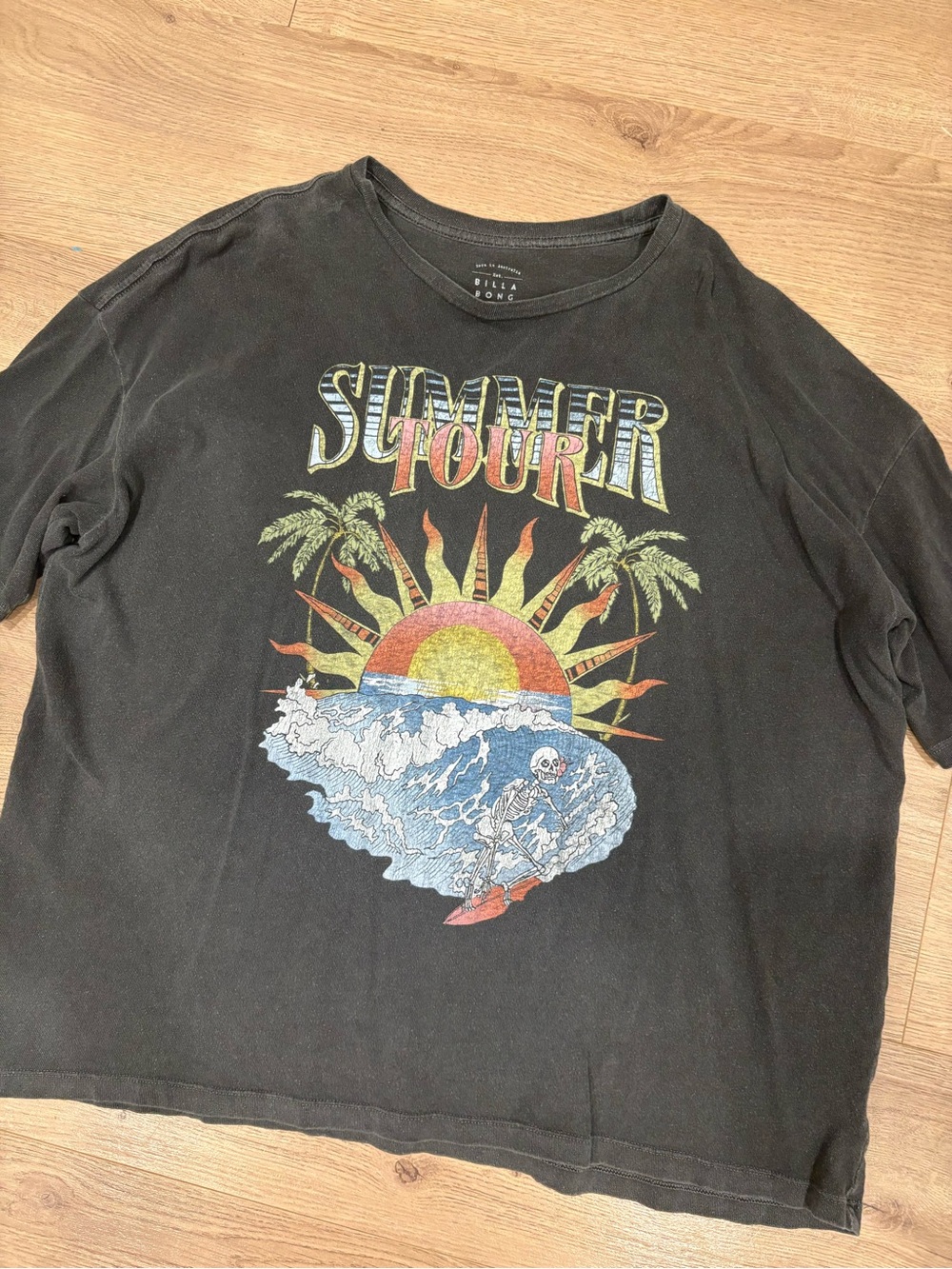 Billabong Summer Tour Black Graphic Tee